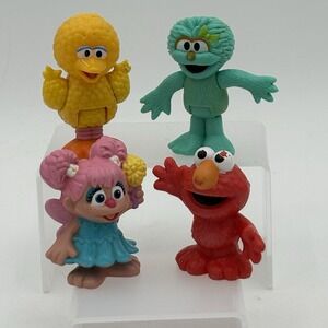 Sesame Street Toy Figures Lot 2013 2014 Hasbro‎ Elmo Cake Topper Toys PVC Hasbro